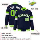 Custom Color Block Full-Snap Lightweight College Jacket Stitched Text Logo for Adult Baseball Jacket