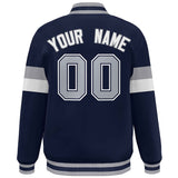 Custom Color Block Full-Snap Lightweight College Jacket Stitched Text Logo for Adult Baseball Jacket