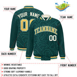 Custom Graffiti Pattern Varsity Jacket Customized Logo Name and Number Embroidery Fashionable College Jacket