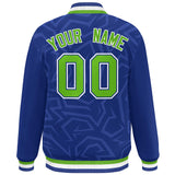 Custom Graffiti Pattern Varsity Jacket Customized Logo Name and Number Embroidery Fashionable College Jacket