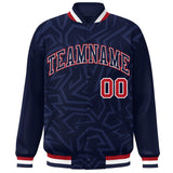 Custom Graffiti Pattern Varsity Jacket Customized Logo Name and Number Embroidery Fashionable College Jacket