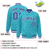 Custom Graffiti Pattern Varsity Jacket Customized Logo Name and Number Embroidery Fashionable College Jacket