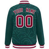 Custom Graffiti Pattern Varsity Jacket Customized Logo Name and Number Embroidery Fashionable College Jacket