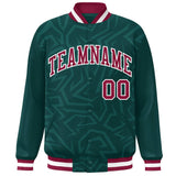 Custom Graffiti Pattern Varsity Jacket Customized Logo Name and Number Embroidery Fashionable College Jacket