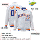 Custom Graffiti Pattern Varsity Jacket Customized Logo Name and Number Embroidery Fashionable College Jacket