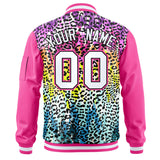 Custom Graffiti Pattern Personalized Stitched Varsity Fashion Lightweight Letterman Bomber Jacket