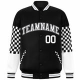 Custom Color Block Pattern Bomber Varsity Jacket Personalized Stitched Baseball Jacket