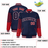 Custom Color Block Pattern Bomber Varsity Jacket Personalized Stitched Baseball Jacket