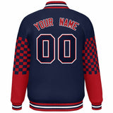 Custom Color Block Pattern Bomber Varsity Jacket Personalized Stitched Baseball Jacket