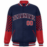 Custom Color Block Pattern Bomber Varsity Jacket Personalized Stitched Baseball Jacket