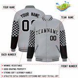 Custom Color Block Pattern Bomber Varsity Jacket Personalized Stitched Baseball Jacket