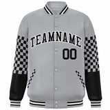 Custom Color Block Pattern Bomber Varsity Jacket Personalized Stitched Baseball Jacket