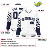 Custom Color Block Pattern Bomber Varsity Jacket Personalized Stitched Baseball Jacket