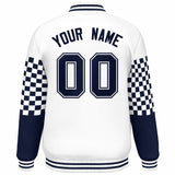 Custom Color Block Pattern Bomber Varsity Jacket Personalized Stitched Baseball Jacket