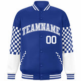 Custom Color Block Pattern Bomber Varsity Jacket Personalized Stitched Baseball Jacket