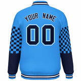 Custom Color Block Pattern Bomber Varsity Jacket Personalized Stitched Baseball Jacket