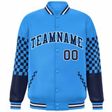 Custom Color Block Pattern Bomber Varsity Jacket Personalized Stitched Baseball Jacket