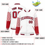 Custom Color Block Pattern Bomber Varsity Jacket Personalized Stitched Baseball Jacket