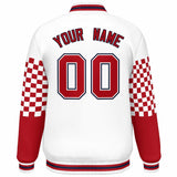 Custom Color Block Pattern Bomber Varsity Jacket Personalized Stitched Baseball Jacket