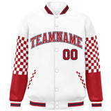 Custom Color Block Pattern Bomber Varsity Jacket Personalized Stitched Baseball Jacket