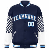 Custom Color Block Pattern Bomber Varsity Jacket Personalized Stitched Baseball Jacket