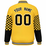 Custom Color Block Pattern Bomber Varsity Jacket Personalized Stitched Baseball Jacket