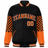 Custom Color Block Pattern Bomber Varsity Jacket Personalized Stitched Baseball Jacket