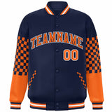 Custom Color Block Pattern Bomber Varsity Jacket Personalized Stitched Baseball Jacket