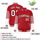 Custom Color Block Pattern Bomber Varsity Jacket Personalized Stitched Baseball Jacket