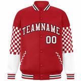 Custom Color Block Pattern Bomber Varsity Jacket Personalized Stitched Baseball Jacket