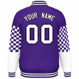 Custom Color Block Pattern Bomber Varsity Jacket Personalized Stitched Baseball Jacket