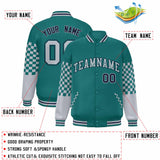 Custom Color Block Pattern Bomber Varsity Jacket Personalized Stitched Baseball Jacket