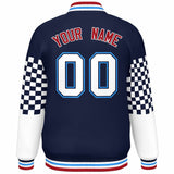 Custom Color Block Pattern Bomber Varsity Jacket Personalized Stitched Baseball Jacket