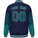 Custom Color Block Pattern Bomber Varsity Jacket Personalized Stitched Baseball Jacket