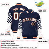 Custom Color Block Pattern Bomber Varsity Jacket Personalized Stitched Baseball Jacket