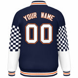 Custom Color Block Pattern Bomber Varsity Jacket Personalized Stitched Baseball Jacket