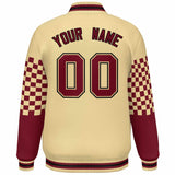 Custom Color Block Pattern Bomber Varsity Jacket Personalized Stitched Streetwear Baseball Jacket