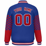 Custom Color Block Pattern Bomber Varsity Jacket Personalized Stitched Streetwear Baseball Jacket