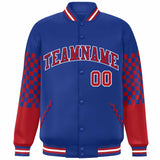 Custom Color Block Pattern Bomber Varsity Jacket Personalized Stitched Streetwear Baseball Jacket