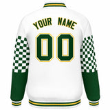 Custom Color Block Pattern Bomber Varsity Jacket Personalized Stitched Streetwear Baseball Jacket