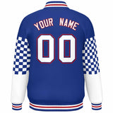 Custom Color Block Pattern Bomber Varsity Jacket Personalized Stitched Streetwear Baseball Jacket