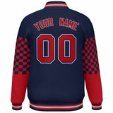 Custom Color Block Pattern Bomber Varsity Jacket Personalized Stitched Streetwear Baseball Jacket