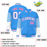 Custom Color Block Pattern Bomber Varsity Jacket Personalized Stitched Streetwear Baseball Jacket