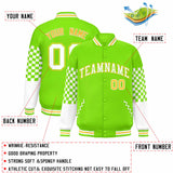 Custom Color Block Pattern Bomber Varsity Jacket Personalized Stitched Streetwear Baseball Jacket