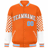 Custom Color Block Pattern Bomber Varsity Jacket Personalized Stitched Streetwear Baseball Jacket