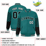 Custom Color Block Pattern Bomber Varsity Jacket Personalized Stitched Streetwear Baseball Jacket