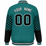 Custom Color Block Pattern Bomber Varsity Jacket Personalized Stitched Streetwear Baseball Jacket