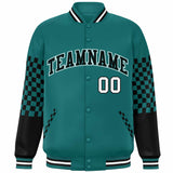 Custom Color Block Pattern Bomber Varsity Jacket Personalized Stitched Streetwear Baseball Jacket