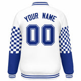 Custom Color Block Pattern Bomber Varsity Jacket Personalized Stitched Streetwear Baseball Jacket