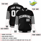 Custom Color Block Pattern Bomber Varsity Jacket Personalized Stitched Streetwear Baseball Jacket